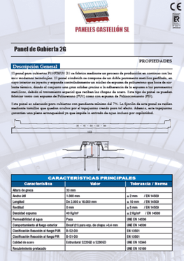 Imagen ficha técnica panel con tapajuntas 2g